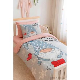 Mira Home Cute Gnome Pink Dijital Baskılı 3D Pamuklu Yenidoğan Bebek Nevresim Takımı