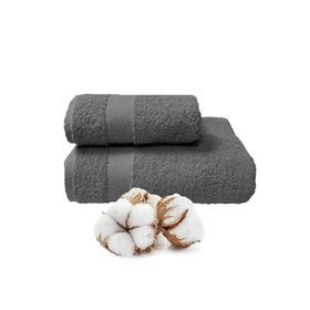 Mira Home Dry Antrasit %100 Pamuklu 2'li Banyo Havlu Takımı