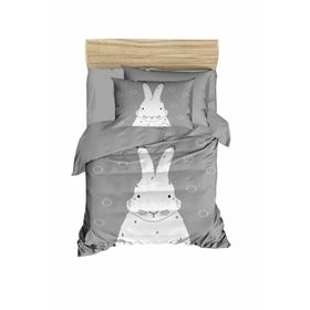 Mira Home Gri Tavşan %100 Pamuklu Yenidoğan Unisex Bebek Nevresim Takımı
