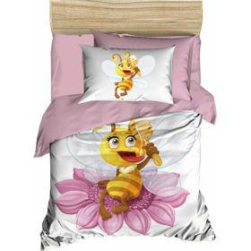 Mira Home Lady Bee %100 Pamuklu Yenidoğan Kız Bebek Nevresim Takımı