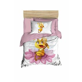 Mira Home Lady Bee %100 Pamuklu Yenidoğan Kız Bebek Nevresim Takımı
