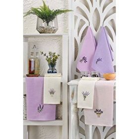 Mira Home Lavender Flower 30x50 cm 6 Parça Mutfak Kurulama Bezi