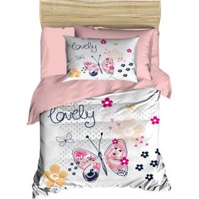 Mira Home Lovely Butterfly Dijital Baskılı 3D Pamuklu Yenidoğan Bebek Nevresim Takımı