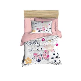 Mira Home Lovely Butterfly Dijital Baskılı 3D Pamuklu Yenidoğan Bebek Nevresim Takımı