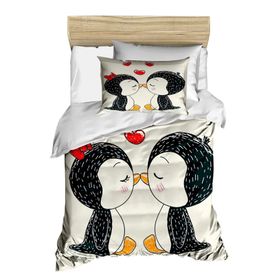 Mira Home Penguen %100 Pamuklu Yenidoğan Kız Bebek Nevresim Takımı