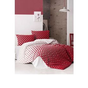 Mira Home Retro Puantiye Pamuklu Çift Kişilik Nevresim Takımı