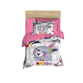 Mira Home Wish Rabbit Dijital Baskılı 3D Pamuklu Yenidoğan Bebek Nevresim Takımı