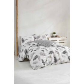 Mira Home Yaprak Desen %100 Pamuklu Çift Kişilik Ranforce Nevresim Takımı