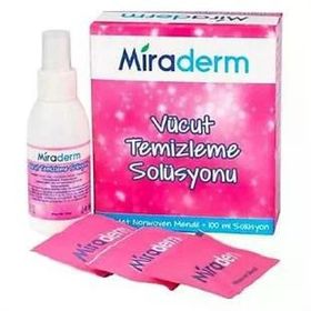 Miraderm 20 Yaprak Vücut Temizleme Losyonu + 100 ml Solüsyon
