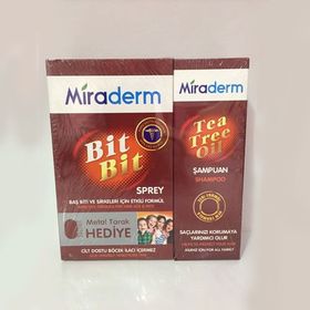 Miraderm Bit Bit Sprey 100 ml+150 ml Tea Tree Oil Şamuan + Metal Tarak Hediye