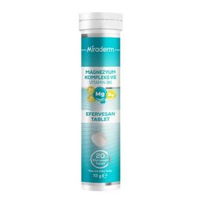 Miraderm Magnezyum Kompleks Vitamin B6 20 Efervesan Tablet