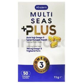 Miraderm Multi Seas Plus Omega-3 50 Kapsül Balık Yağı
