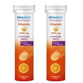 Miraderm Vitamin C 1000 mg 2x20 Efervesan Tablet