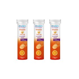 Miraderm Vitamin C 1000 mg 3x20 Efervesan Tablet