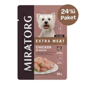 Miratorg Adult Mini Gravy Tavuk Etli 24x85 gr Küçük Irk Köpek Yaş Maması