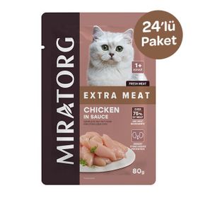 Miratorg Sterilised Gravy Tavuklu 24x80 gr Kısırlaştırılmış Kedi Yaş Maması