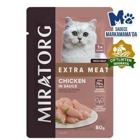 Miratorg Sterilised Gravy Tavuklu 80 gr Kısırlaştırılmış Kedi Yaş Maması