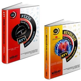 Miray 2 Kitap 2023 Ayt Fizik + Biyoloji Soru Bankası Seti