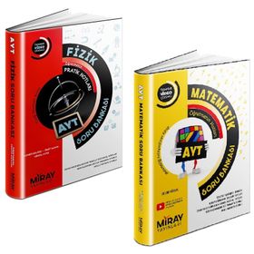 Miray 2 Kitap 2023 Ayt Matematik + Fizik Soru Bankası Seti