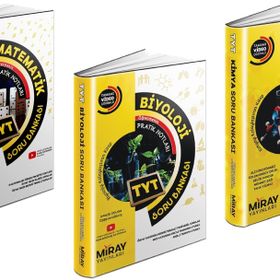 Miray 2023 Tyt Matematik + Kimya + Biyoloji Soru Bankası Seti 3 Kitap