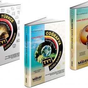 Miray 2023 Tyt Türkçe + Felsefe + Coğrafya Soru Bankası Seti 3 Kitap