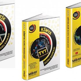 Miray 3 Kitap 2023 Tyt Fizik + Kimya + Biyoloji Soru Bankası Seti
