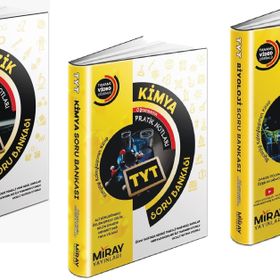 Miray 3 Kitap 2023 Tyt Fizik + Kimya + Biyoloji Soru Bankası Seti