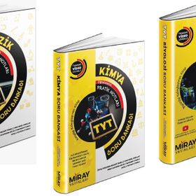 Miray 3 Kitap 2023 Tyt Fizik + Kimya + Biyoloji Soru Bankası Seti