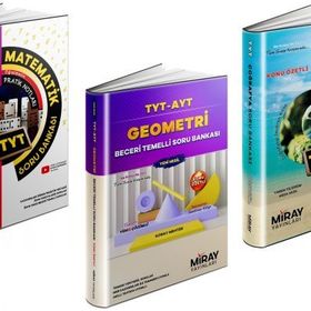 Miray 3 Kitap 2023 Tyt Matematik + Geometri + Coğrafya Soru Bankası Seti