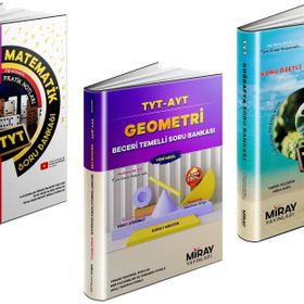 Miray 3 Kitap 2023 Tyt Matematik + Geometri + Coğrafya Soru Bankası Seti