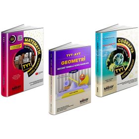 Miray 3 Kitap 2023 Tyt Matematik + Geometri + Coğrafya Soru Bankası Seti