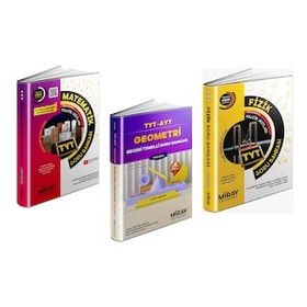 Miray 3 Kitap 2023 Tyt Matematik + Geometri + Fizik Soru Bankası Seti