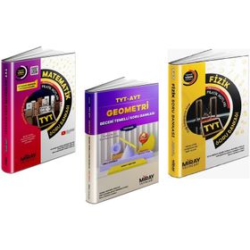 Miray 3 Kitap 2023 Tyt Matematik + Geometri + Fizik Soru Bankası Seti