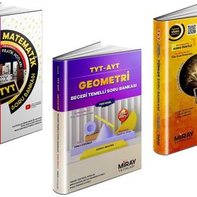 Miray 3 Kitap 2023 Tyt Matematik + Geometri + Türkçe Soru Bankası Seti