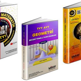 Miray 3 Kitap 2023 Tyt Matematik + Geometri + Türkçe Soru Bankası Seti