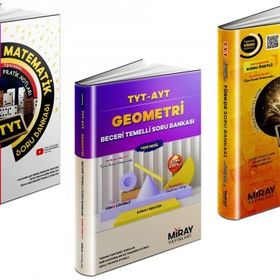 Miray 3 Kitap 2023 Tyt Matematik + Geometri + Türkçe Soru Bankası Seti