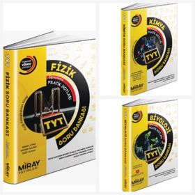 Miray Yayınları Tyt Biyoloji Fizik Kimya Soru Bankası Seti 3 Kitap