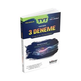 Miray Yayınları - TYT Tüm Dersler Yeni Nesil Video Çözümlü 3 Deneme