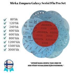 Mırka Epoksi Galaxy 9 Lu Zımpara Seti