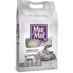MırMır 10 lt Aktif Karbonlu Ekstra Güçlü Topaklanan Bentonit Parfümsüz Kedi Kumu