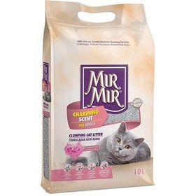 MırMır 10 lt Bebek Pudrası Kokulu Topaklanan Bentonit Kedi Kumu