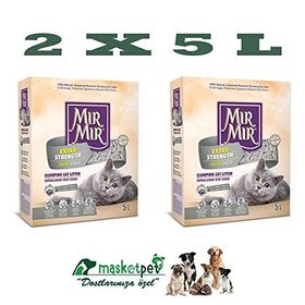 Mırmır 2'li Ekstra Güçlü Topaklanan 5 lt Kedi Kumu