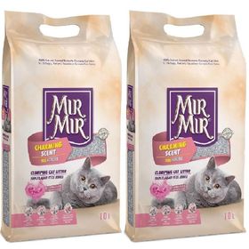 MırMır 2x10 lt Bebek Pudralı Tozsuz Topaklanan Kedi Kumu