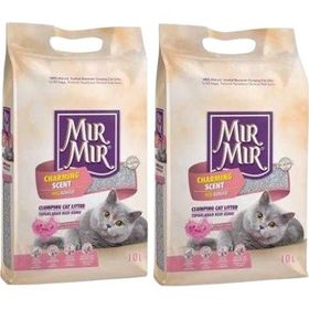 MırMır 2x10 lt Bebek Pudrası Kokulu Bentonit Kedi Kumu