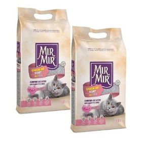 MırMır 2x10 lt Bebek Pudrası Kokulu Bentonit Kedi Kumu