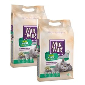 MırMır 2x10 lt Marsilya Sabunu Kokulu Topaklanan Bentonit Kedi Kumu