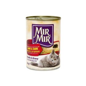 MırMır Kuzu Etli Av Hayvanlı 12x400 gr Kedi Konserve