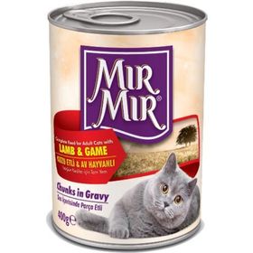 MırMır Kuzu Etli Av Hayvanlı 12x400 gr Kedi Konserve