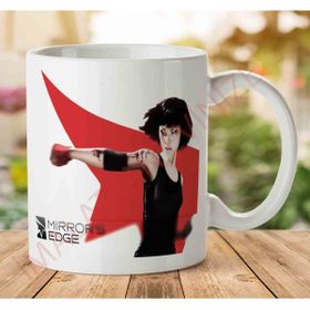 Mirrors Edge Transparent Baskılı Kupa Bardak