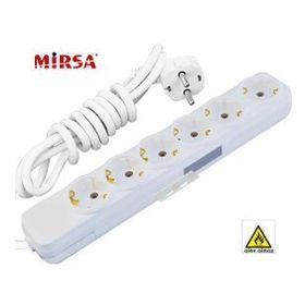 Mirsa 7760002 2 m Altılı Topraklı Grup Priz